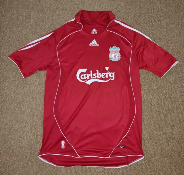 LIVERPOOL ADIDAS HOME Football Shirt 06 07 Season Size Large
