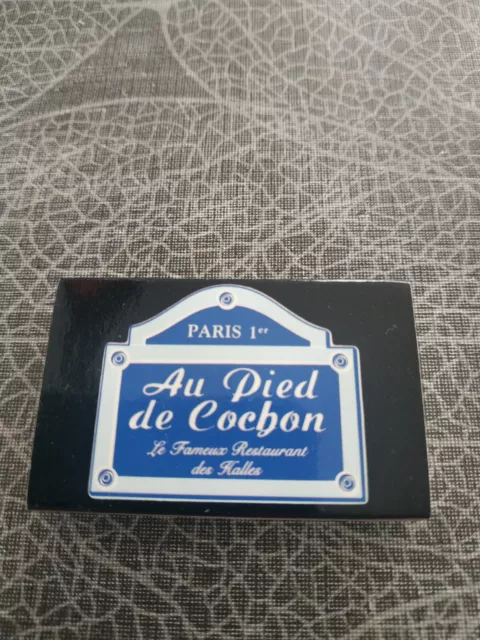 Ancienne boite d'allumettes Au Pied de Cocbon Paris 1er