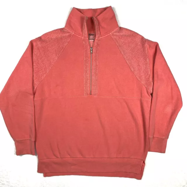 Victoria's Secret PINK Half Zip Pullover Campus Sweatshirt Oversized X-Small XS