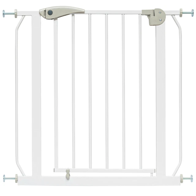 Ib Style Barrière De Sécurité Berrin 58-185 Cm - Barrière Escalier Extensible Sans Perçage Blanc Gris