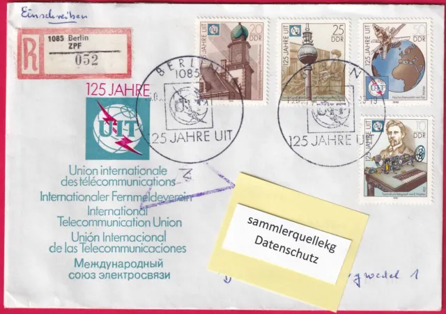 DDR: Reco - Ersttag - Brief, 3332 - 3335, Fernmeldeunion (ITU)