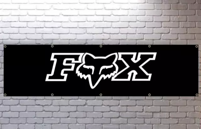 Fox Racing USA Racing Banner - große 240 cm Fahne Flagge schwarz