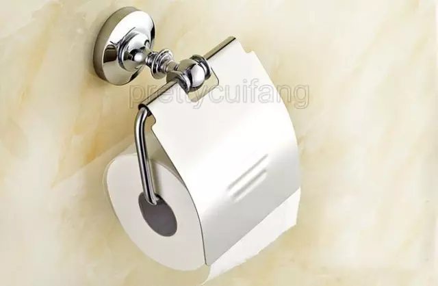 Modern Chrome Wall Mounted Bathroom Hardware Bath Accessory Set Towel Bar Pxz012
