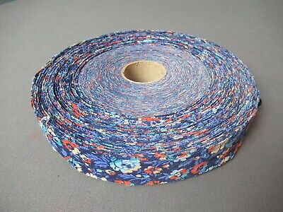 Perno de cinta de algodón, trenzado alfombras esteras para hacer-Fondo Azul Y Flores 51