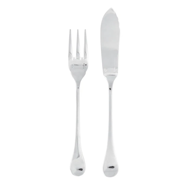 SAMBONET SET POSATE pesce acciaio inox 24 pz Serie Queen Anne EUR 220,00 - PicClick IT