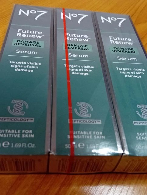 3 Tubes of No7 Future Renew Serum damage reversal 50ml, Sealed. BNIB RRP £42.95
