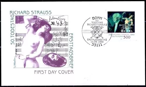 BRD 1999: Richard Strauss! FDC der Nr. 2076 mit Bonner Sonderstempel! 24-02