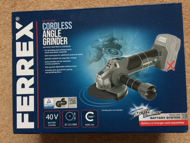 GRADE A FERREX 40V Cordless Angle Grinder Cutter, NO Battery, NO