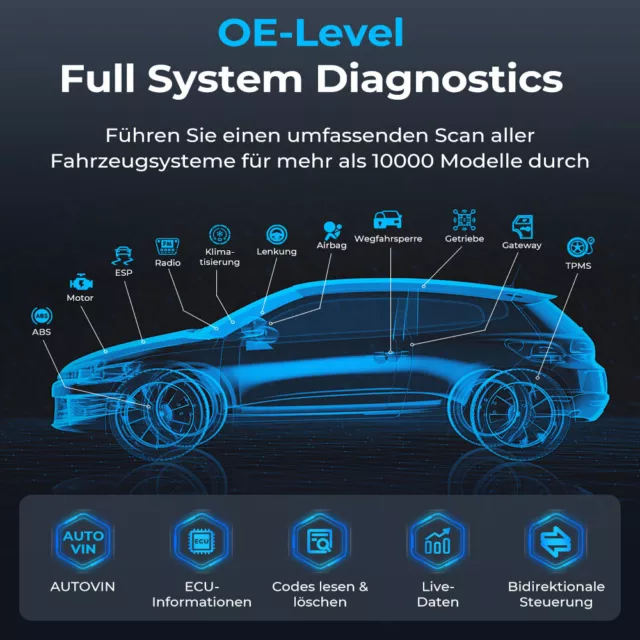 TOPDON AD900 Lite Profi KFZ OBD2 Diagnosegerät Scnner Active Test FULL SYSTEM DE 3