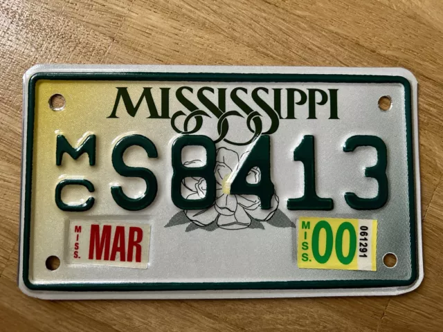 Motorrad Kennzeichen Usa License Plate Motorcycle Mississippi