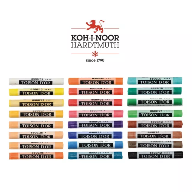 120 Farben Soft Pastellkreiden KOH-I-NOOR Toison D´OR 8500 - Einzelkreiden