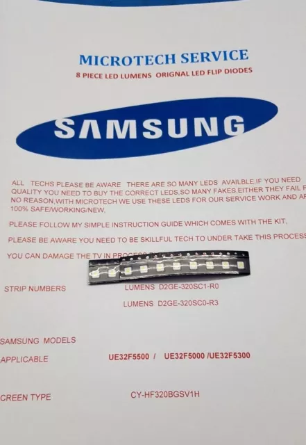 Kit De Réparation Del À Flip Samsung Lumens D2Ge-320Sc-320Sc0-R3 10 Pièces