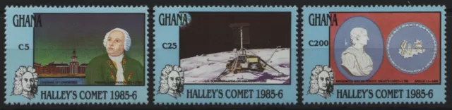 Ghana 1987 - Mi-No. 1156-1158 ** - MNH - Space / Space - Halley