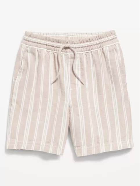 Old Navy Toddler Boys Striped Linen-Blend Drawstring Pull-On Shorts Size 3T $15