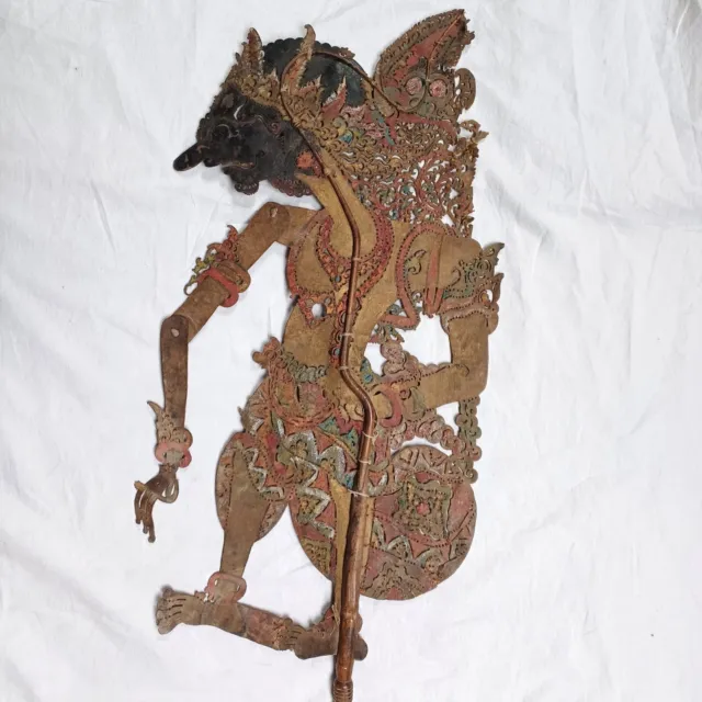 Antike große Wayang Kulit Schattenspielfigur, Java - Indonesien