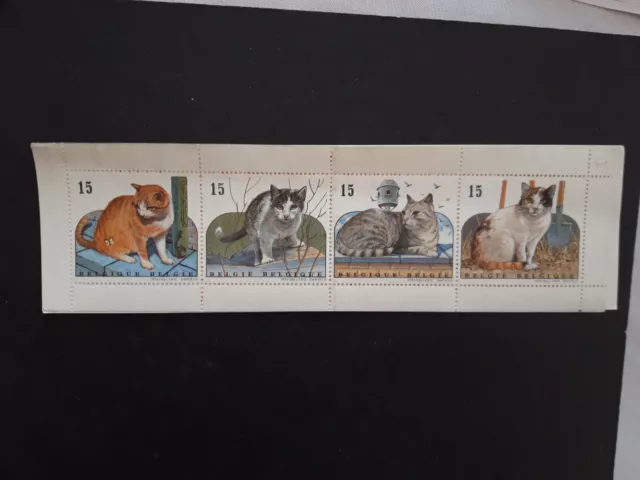Carnet de timbres neufs de belgique "Les chats " de 1993