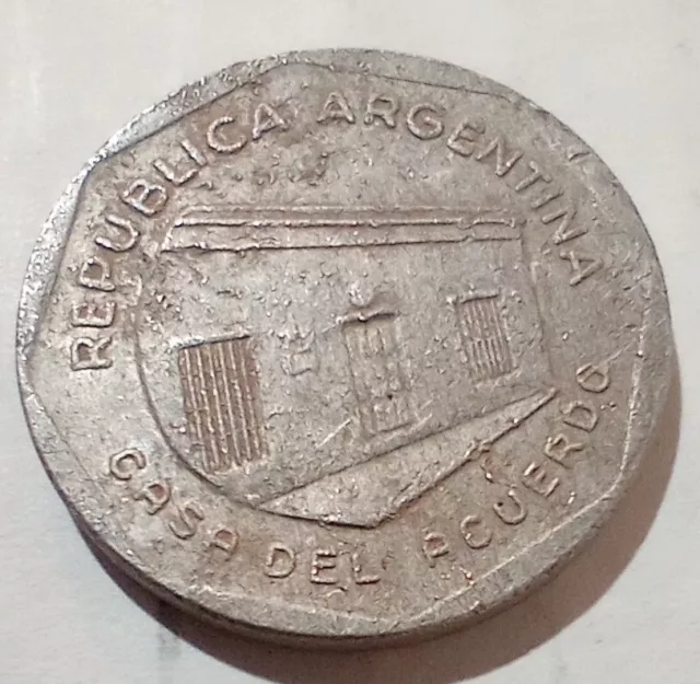 10 Australes ₳ 1989 Argentina Coin Casa Del Acuerdo