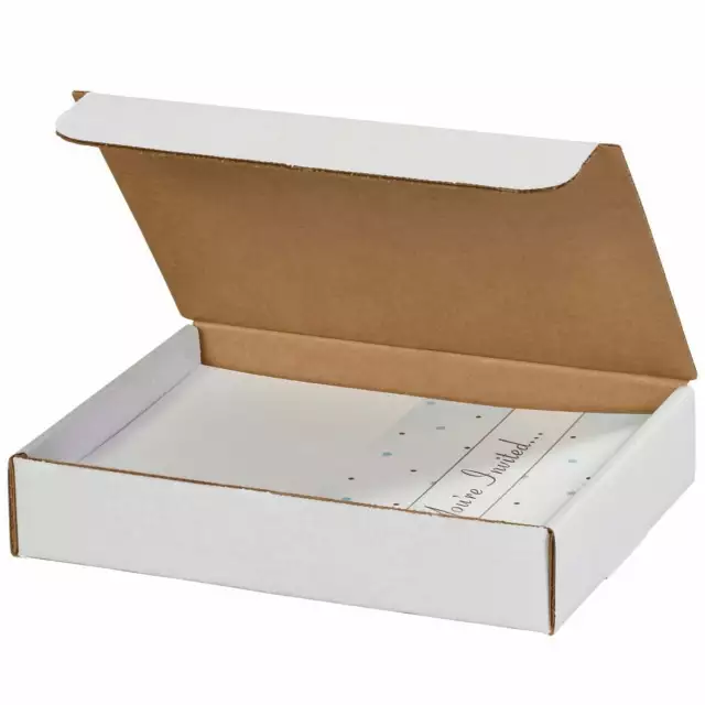 Myboxsupply 9 x 6 1/2 x 4.4cm Bianco Letteratura Buste, 50 Per Fascio