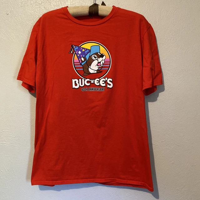BUCEE'S 40TH ANNIVERSARY "Party Like It's 1982" Red TShirt Size Large