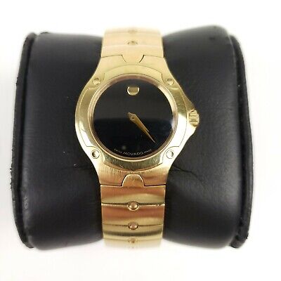 Women's MOVADO SE Sports Edition Gold-Tone Stainless Steel Watch 88-G4-1851 RARE