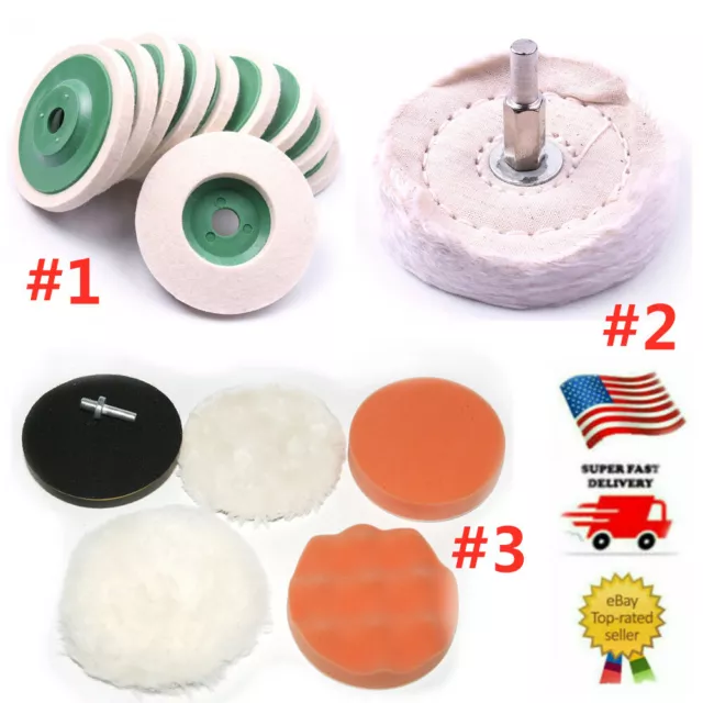3/6/10Pcs 100mm 4 Inch Wool Buffing Angle Grinder Wheel Felt Polishing Disc Pad