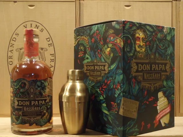 Rhum Don Papa Masskara Rum des Philippines 70cl avec étui + Shaker série limitée