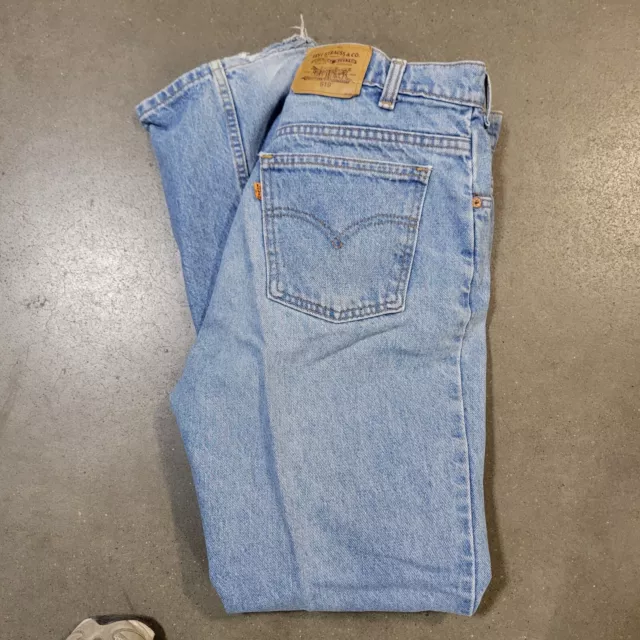 34 x 30 fits 32" 80s Vintage Levis 619 Jeans Orange Tab  Distress Faded...