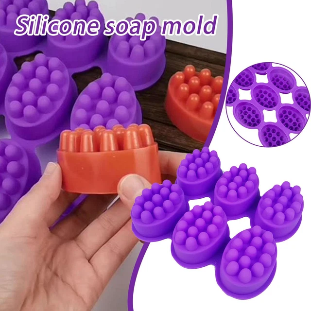 Cavity Silicone Soap Mold For Massage Therapy Bar Making Soap Homemade C8J0