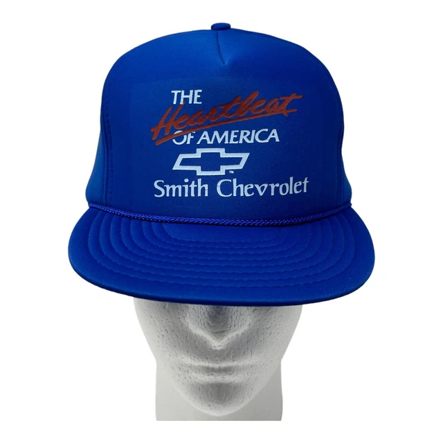 Casquette Camionneur Vintage Corvette Chevrolet, Noire, Ajustable, Logo Rond, état Correct