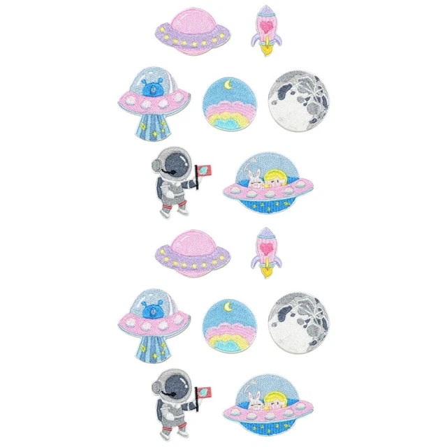Abschlusszeit 2x Kleidung Aufkleber Kleidung Patches Cartoon Applique Stickerei