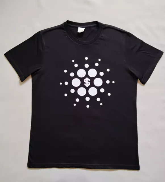 NEW - Cardano ADA Black T-Shirt  Large  Crypto Theme - UK SELLER - FREE POST!