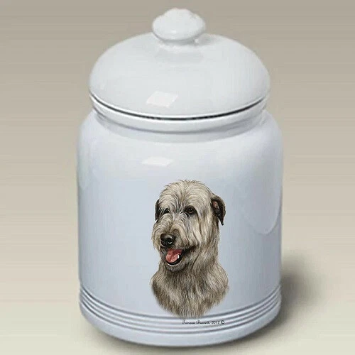 Grey Irish Wolfhound Ceramic Treat Jar TB 34329