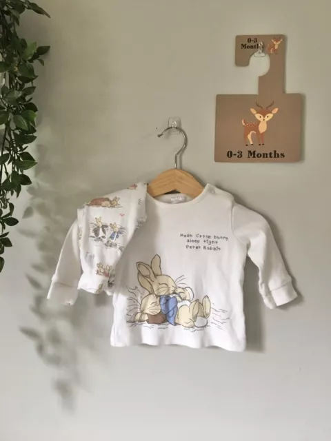 Up To 3 Months Peter Rabbit Top And Leggings Outfit Set Unisex Neutral