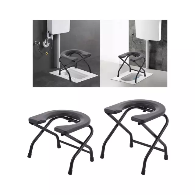 Sedile WC pieghevole Anziani Squat Sedile WC Sedia da doccia Comoda sedia da