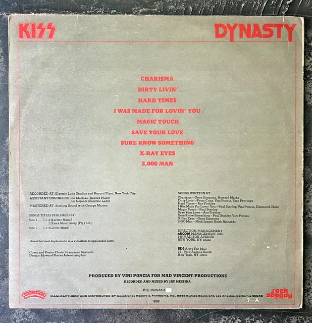 KISS RARE ZIMBABWE Press Dynasty, Maiden, Black Sabbath, AC/DC, Motley ...