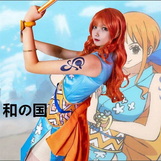 UK ANIMES ONE Piece Nami Yukata Wano Country Cosplay Costume Women