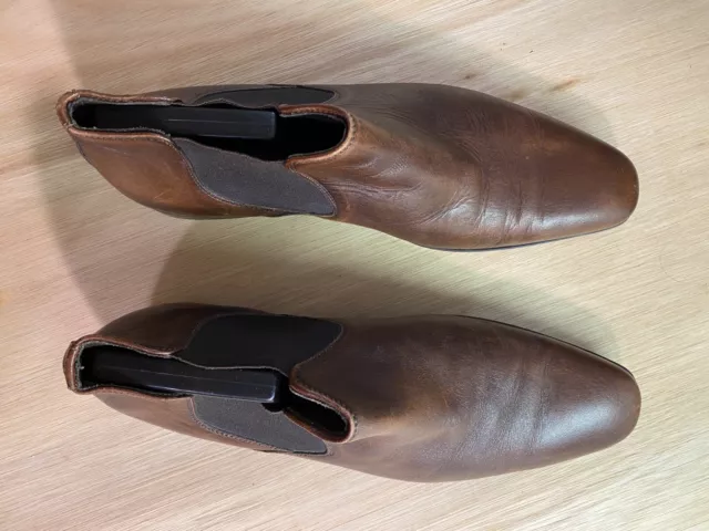 MEN'S RUSSELL AND bromley London brown Leather Shoes/boots size 7UK £39 ...