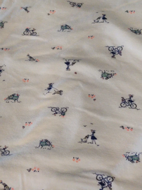 Carter's Baby Girl Navy White Bits Of Pink Swaddle Blanket Girl Walking Dog...