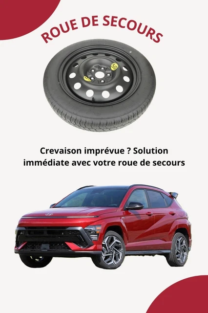 Roue De Secours Galette 17 Pouces Pour Hyundai Tucson – Inclut Cric, Clé Et Sac De Transport – Neuf, Dimensions 67x14 Cm