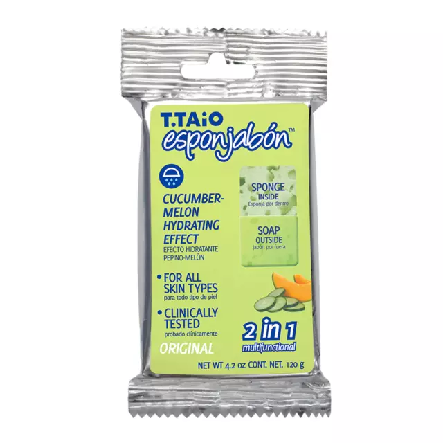 T.TAiO Esponjabon Exfoliante Con Pepino Melon - Melon Cucumber Soap Sponge