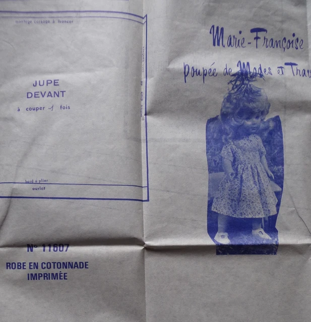 Patron De Couture Modes Et Travaux Juin 1976 - Pour Poupée Michel