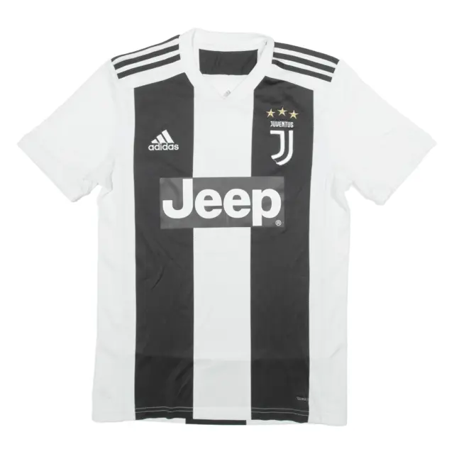 Adidas Juventus 2018-19 Home Herren Fußball Shirt Jersey weiß V-Ausschnitt XS