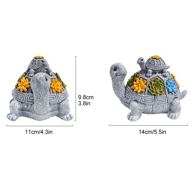 Plateau de cendres extérieur en forme de tortue avec couvercle et joli décor c