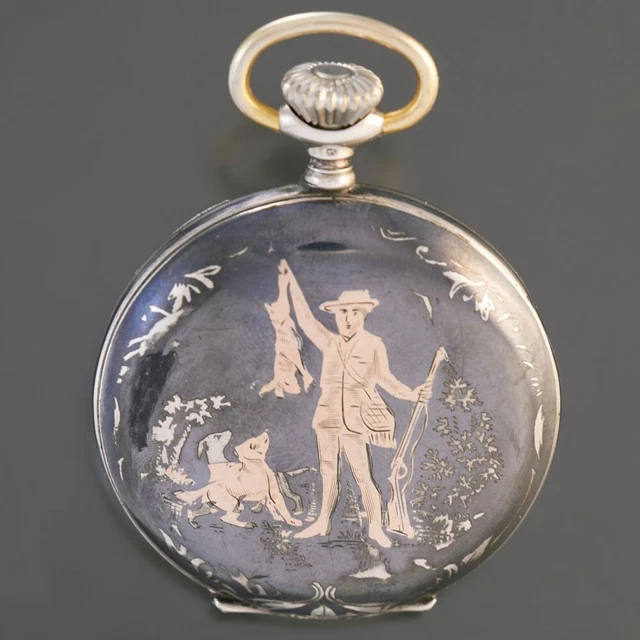 Montre De Poche Ancienne Mourier Genève - Mécanique, étui émaillé Doré, 18ème Siècle, Occasion