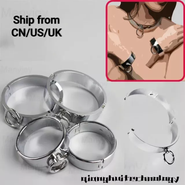 Circular Metal Handcuffs Binding Restraint Slave Handcuffs Couple Slave