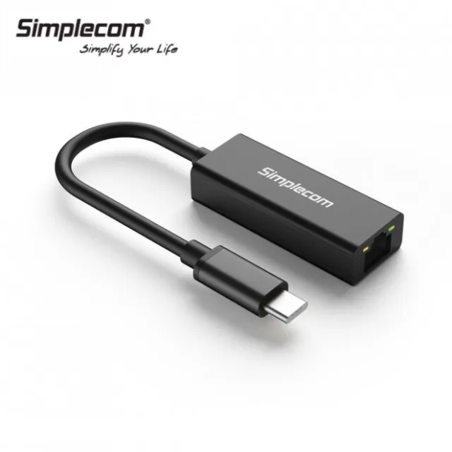 Simplecom USB-C 3.1 Ethernet Adapter to RJ45 LAN Network Card PC Laptop Gigabit