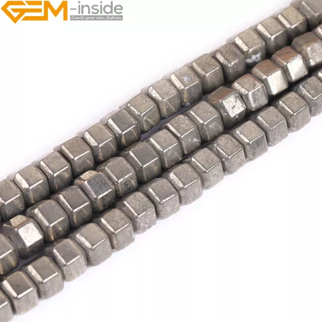 Natural Genuine Gray Pyrite Twist Silver Spacer Beads For Jewelry Making 15''