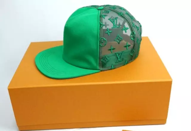 Louis Vuitton Monogram Mesh Cap Virgil Alboh Green Size 60 MP3114 Casquette