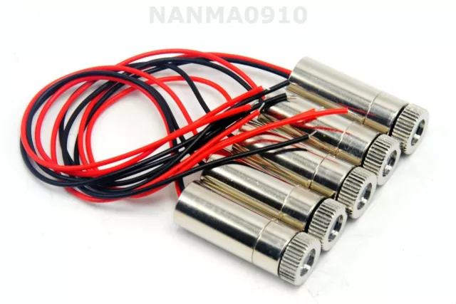 5pcs New Focusable 650nm 30mW Red Laser Module w Dot/Line/Cross Collimating Lens