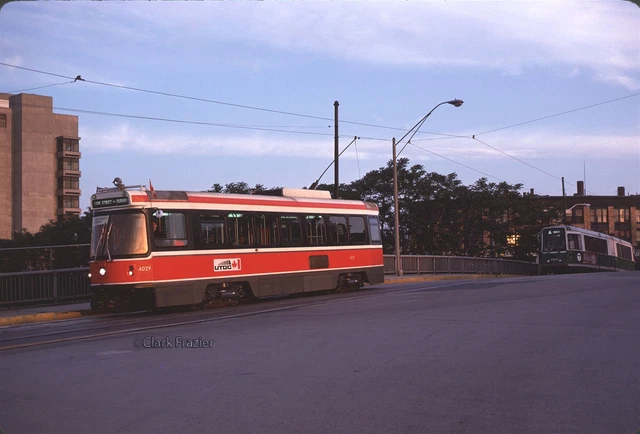 MBTA Toronto CLRV 4029 & 3402 at Newton Corner 1980 Original Kodachrome Slide